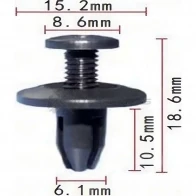 Клипса пластмассовая PATRON 1425558731 M 5PCJ p370690