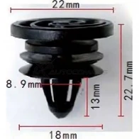 Клипса пластмассовая PATRON p370587 BX D2HK 1425559029
