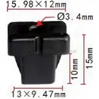 Клипса пластмассовая PATRON 1425558374 2RTA ZBO p370614