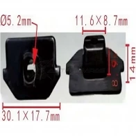 Клипса пластмассовая PATRON p370510 1425559150 L6ESD N