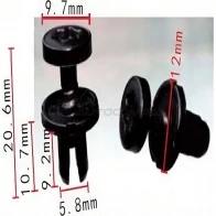 Клипса пластмассовая PATRON p370515 Z 4QIE5 1425559399