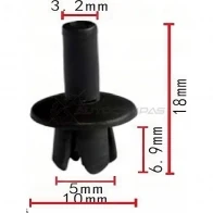 Клипса пластмассовая PATRON 5U SHW p370484 1425559125
