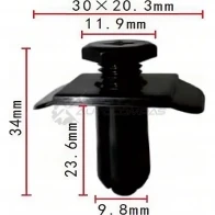 Клипса пластмассовая PATRON p370444 1425559205 D2 YP6ME