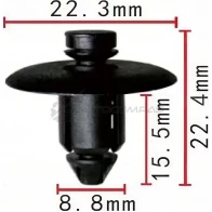 Клипса пластмассовая PATRON p370390 U1A HVWP 1425559107