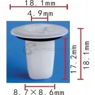 Клипса пластмассовая PATRON O EBB6 p370425 1425559361