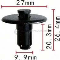 Клипса пластмассовая PATRON 1425559115 2BN JU p370386