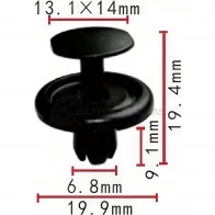 Клипса пластмассовая PATRON 1425559103 ZXI FS p370371