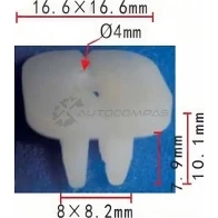 Клипса пластмассовая PATRON p370396 1425559271 MD9K KRP