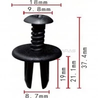 Клипса пластмассовая PATRON 3U 146 p370315 1425559207