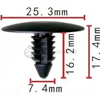 Клипса пластмассовая PATRON K1S3 3V 1438144114 p372309