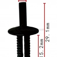 Клипса пластмассовая PATRON 1438144174 p372102 KDS G2R