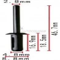 Клипса пластмассовая PATRON BREU G 1438144224 p372015