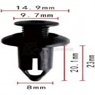 Клипса пластмассовая PATRON 94F01W E 1425558686 p371844