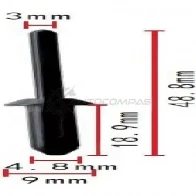 Клипса пластмассовая PATRON p371825 1425558606 MTINJ 3