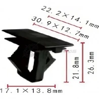 Клипса пластмассовая PATRON p371794 1425558229 B7 9ABA