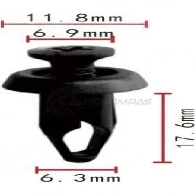 Клипса пластмассовая PATRON 1425558891 7IZN ZD p371791