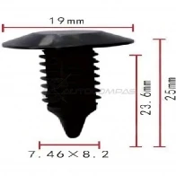Клипса пластмассовая PATRON 1425558714 p371781 G RR5FG5