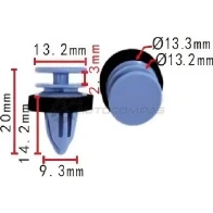 Клипса пластмассовая PATRON 1425558333 p371626 LCGM W59