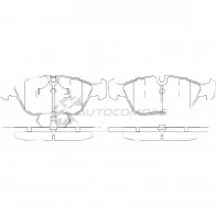 Тормозные колодки дисковые, комплект PATRON MZ H0X8H PBP681 Volvo S70 1 (874) Седан 2.4 140 л.с. 1999 – 2000