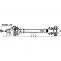 Приводной вал PATRON U98 01 Volkswagen Bora (A4, 1J2) 4 Седан 1.9 TDI 4motion 115 л.с. 1999 – 2001 PDS0477