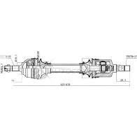 Приводной вал PATRON DDU MTJ Citroen C5 2 (RE, PF3) Универсал 2.2 HDi 170 л.с. 2006 – 2024 PDS0233