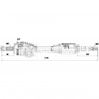 Приводной вал PATRON Renault Master (JD) 2 Автобус 2.5 dCi 100 (JDCV) 99 л.с. 2003 – 2024 PDS0138 8UI9F RL