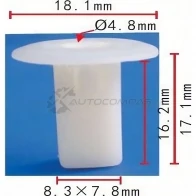 Пистон пластиковый PATRON p370233 Q BERF 1425557907
