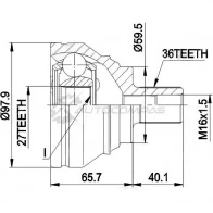 Шрус граната PATRON PCV1463 VX2 GF7 Volkswagen Jetta 6 (A6, 162, AV3) Седан 2.0 TSI 200 л.с. 2010 – 2024