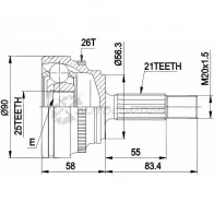 Шрус граната PATRON 3524127 PCV1285 OYZU 3