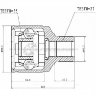 Шрус граната PATRON YZ3 X72 3524082 PCV1238