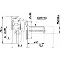 Шрус граната PATRON 3523905 5W2W 10 PCV1034