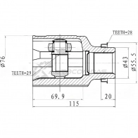 Шрус граната PATRON 4 QJW72A PCV1011 3523884