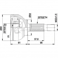 Шрус граната PATRON PCV1006 0QJS U 3523879