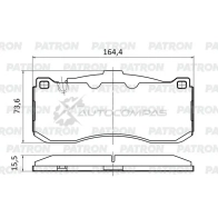 Тормозные колодки дисковые, комплект PATRON PBP1224 1266212047 2I4C GM