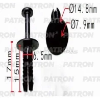 Клипса пластмассовая P37-0207A PATRON W TVO6 P37-0207A 1441243425