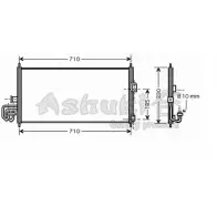 Радиатор кондиционера ASHUKI V43PFD 0G1 6XC N657-21 3050988