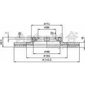 Тормозной диск ASHUKI S016-20 3052168 GYZPYKU H F7KE40
