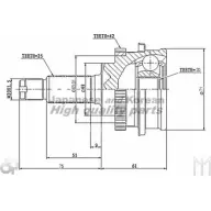 Шрус граната ASHUKI SK-025I 3052741 54A Q6 I603P8M