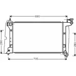 Радиатор охлаждения двигателя ASHUKI GAD9N 3054342 T552-36 FXIP2 O