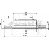 Тормозной диск ASHUKI 3054686 19TES 1 DAKB T601-25