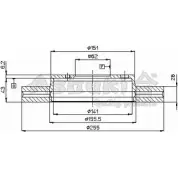 Тормозной диск ASHUKI 3054703 L 5XFYV T602-70 IJTR2N4