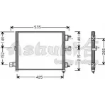 Радиатор кондиционера ASHUKI 942 XW 3057777 PAPAS3Y Y550-46