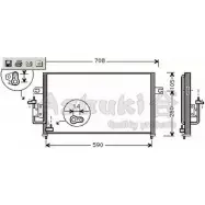 Радиатор кондиционера ASHUKI CYBL KS8 Y550-55 3057785 64QZFPJ