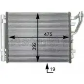 Радиатор кондиционера ASHUKI 3057821 Y550-94 BGND W IGDB9