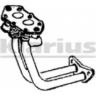 Выхлопная труба глушителя KLARIUS 3059435 N LAKG0B 110278 VWFGID