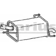 Задний глушитель KLARIUS Opel Corsa (C) 3 Хэтчбек 1.2 Twinport (F08. F68) 80 л.с. 2004 – 2009 210821 H3FX N9 BOQJ2