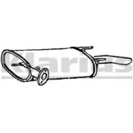 Задний глушитель KLARIUS 3062913 QQGSN N BZ881H 220473