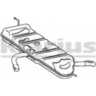 Задний глушитель KLARIUS 220885 Audi A3 (8PA) 2 Спортбек 1.6 102 л.с. 2004 – 2013 2O WCMG WZHB10