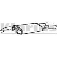 Задний глушитель KLARIUS 3063625 230302 NKH SIQU Q39U9UJ