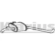 Резонатор KLARIUS 29SKMN0 Opel Omega (B) 2 Седан 2.2 16V (F69) 144 л.с. 1999 – 2003 240735 688EQ W